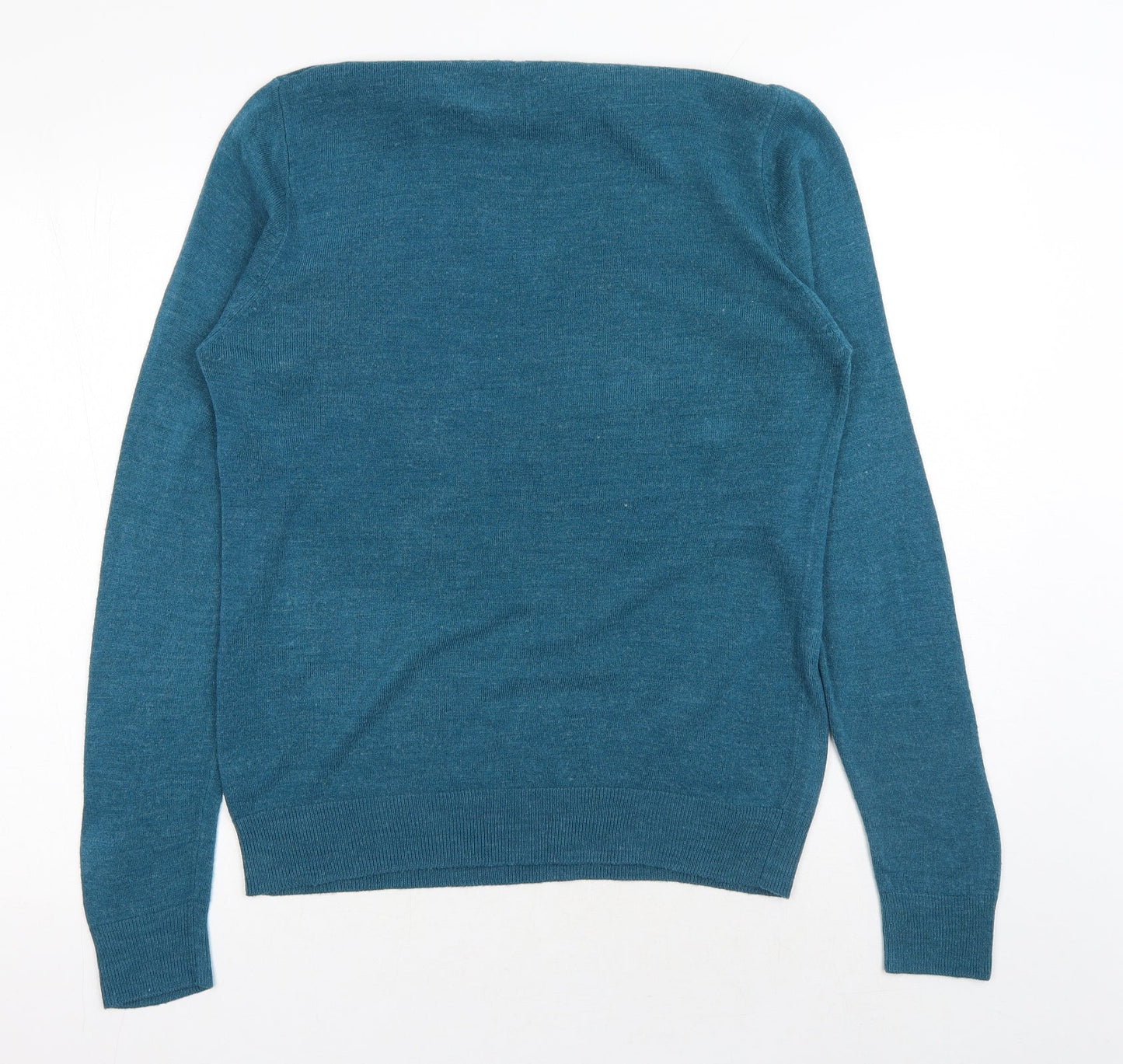 Cedar Wood State Mens Blue Round Neck Acrylic Pullover Jumper Size M Long Sleeve