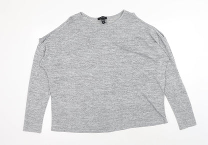 Womens UK Size L New Look Grey Basic Blouse