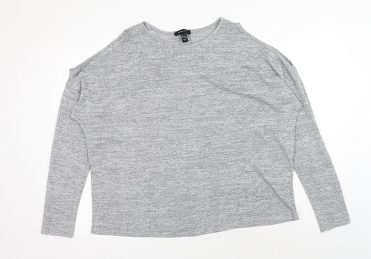 Womens UK Size L New Look Grey Basic Blouse