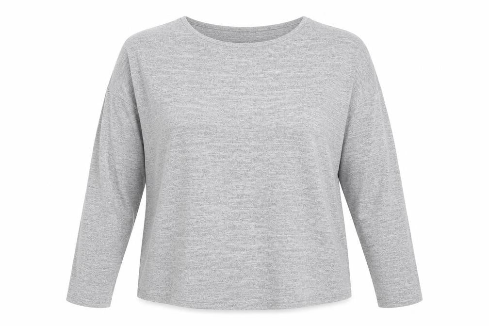 Womens UK Size L New Look Grey Basic Blouse