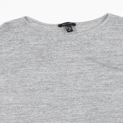 Womens UK Size L New Look Grey Basic Blouse