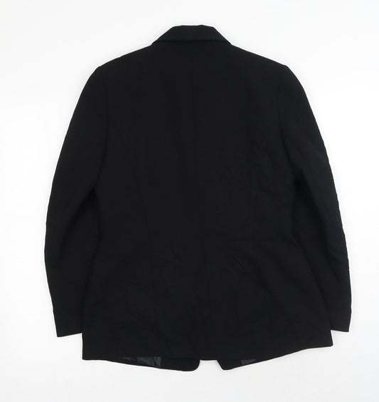 Principles Womens Black Polyester Jacket Blazer Size 12