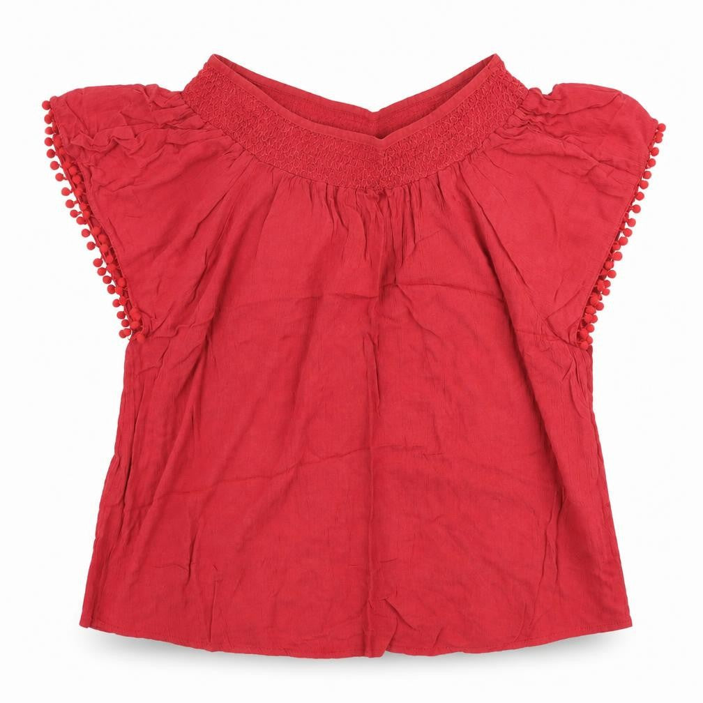 Womens UK Size 12 Peacocks Red Basic Blouse