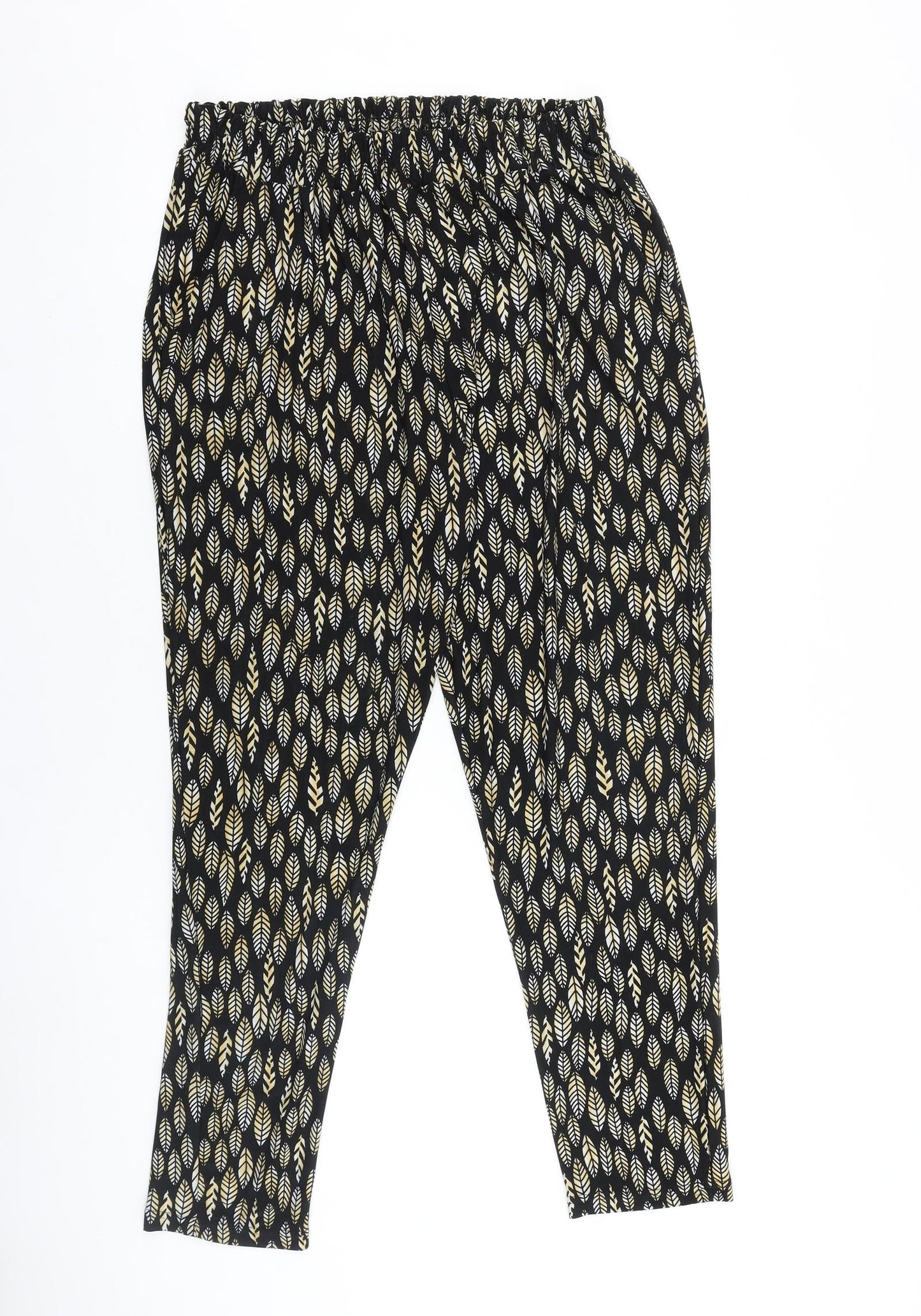 Womens UK Size M Preworn Regular Fit  Black Trousers