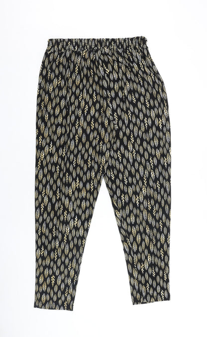 Womens UK Size M Preworn Regular Fit  Black Trousers