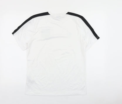 Umbro Mens Silver Polyester Basic T-Shirt Size S Round Neck Pullover