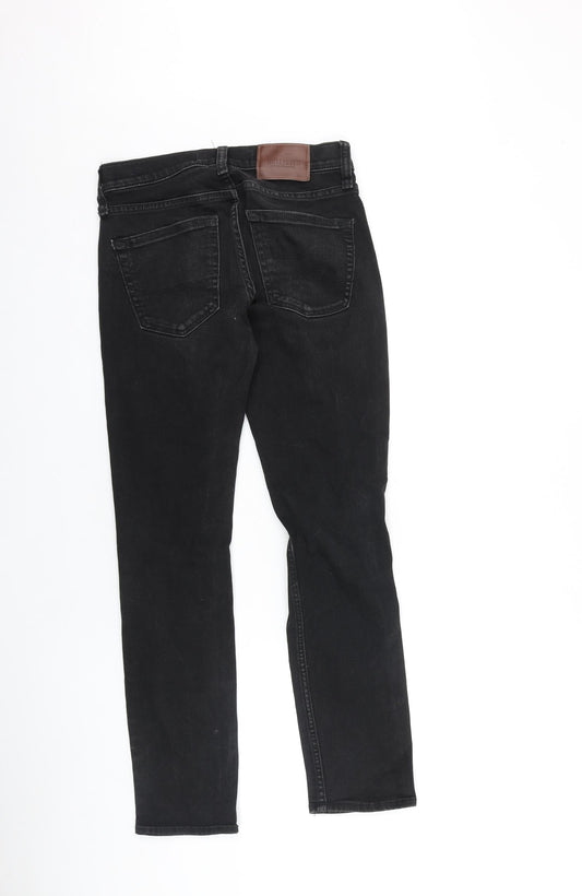 Hollister Mens Black Cotton Skinny Jeans Size 28 in L30 in Slim Button
