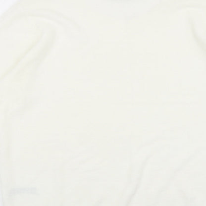 BHS Womens White Round Neck 100% Cotton Pullover Jumper Size 14