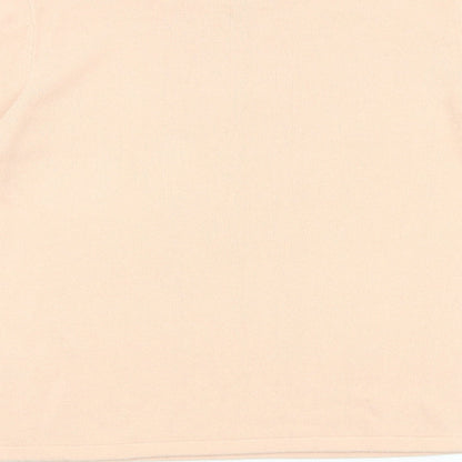 Marks and Spencer Womens Pink Round Neck 100% Cotton Pullover Jumper Size 14