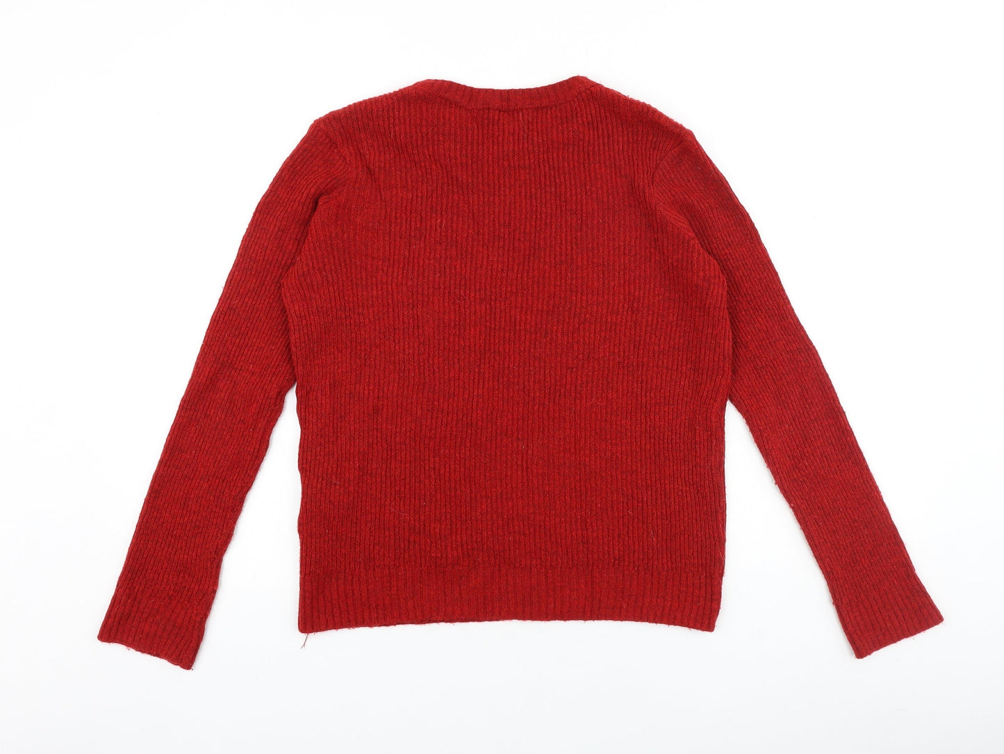 Primark Womens Purple Round Neck Acrylic Pullover Jumper Size M