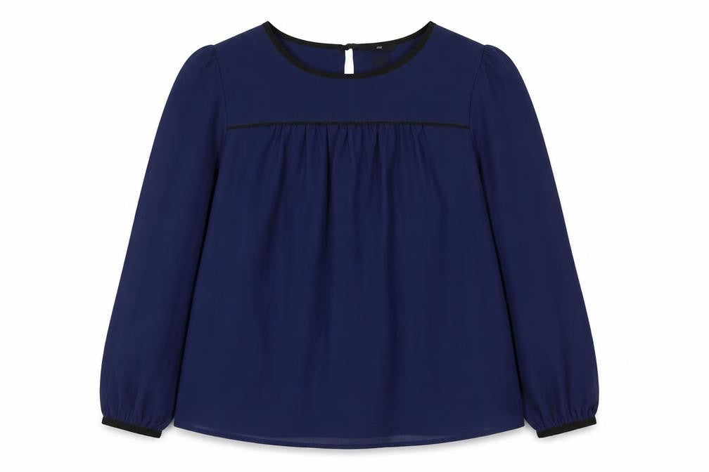 Womens UK Size 10 H&M Blue Basic Blouse