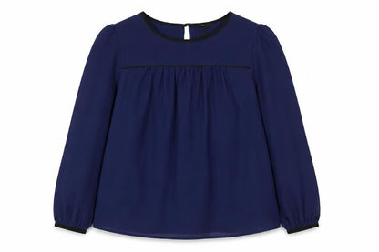 Womens UK Size 10 H&M Blue Basic Blouse