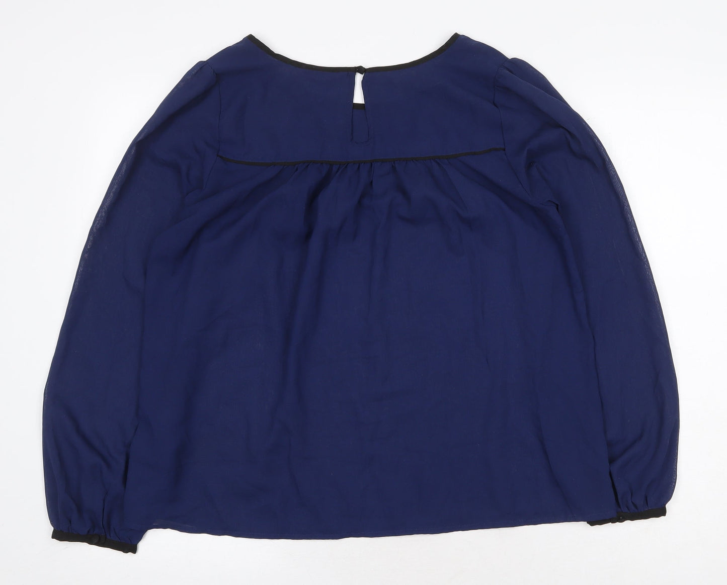 Womens UK Size 10 H&M Blue Basic Blouse