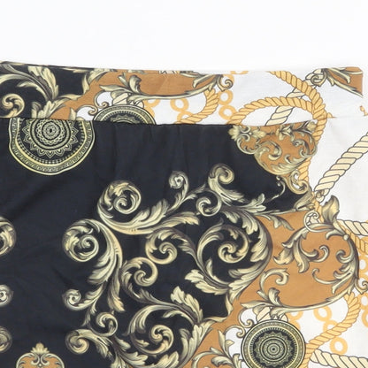 Boohoo Womens Multicoloured Geometric Polyester Bandage Skirt Size 10