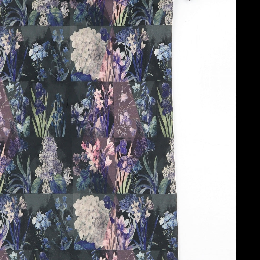 NEXT Womens Multicoloured Floral Polyester Shift Size 14 Boat Neck Pullover