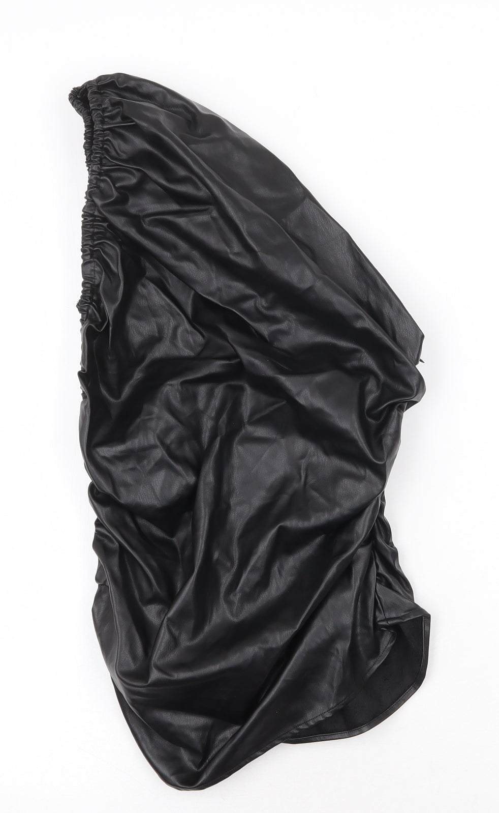 Zara Womens Black Polyester Mini Size S One Shoulder Zip