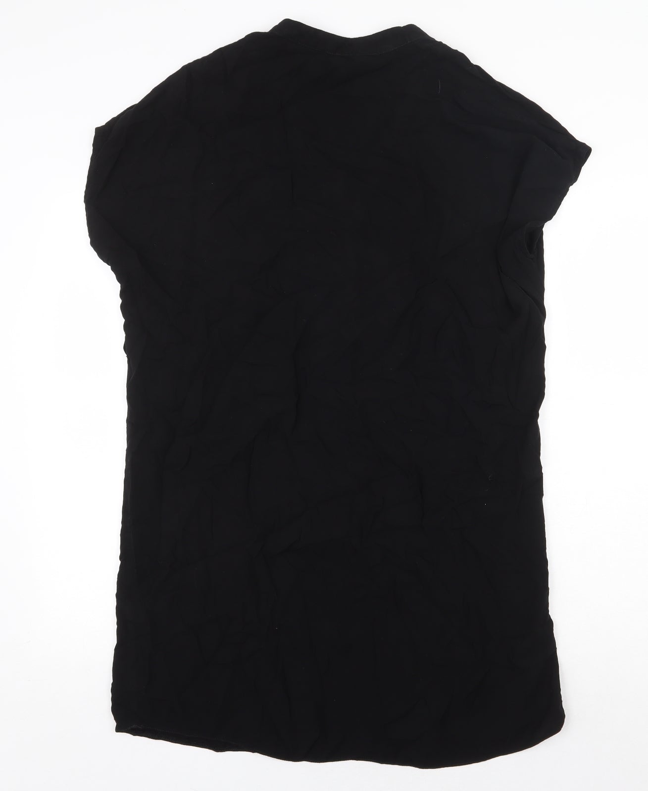 New Look Womens Black Viscose Sheath Size 12 V-Neck Pullover