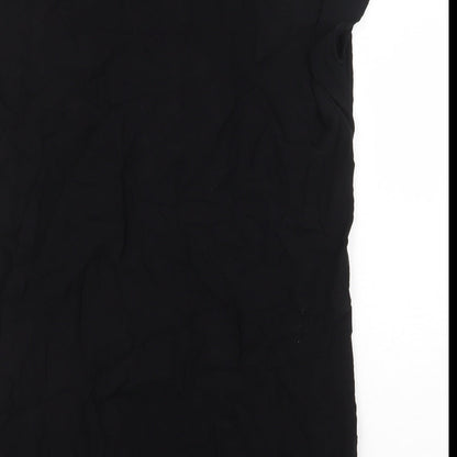 New Look Womens Black Viscose Sheath Size 12 V-Neck Pullover