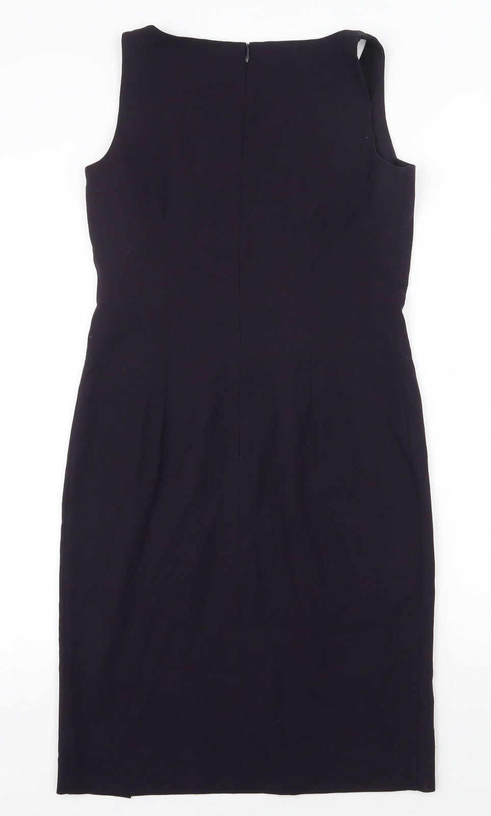 NEXT Womens Blue Polyester Pencil Dress Size 10 V-Neck Zip