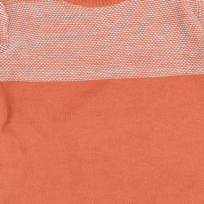 Cedar Wood State Mens Orange Round Neck Acrylic Pullover Jumper Size XS Long Sleeve