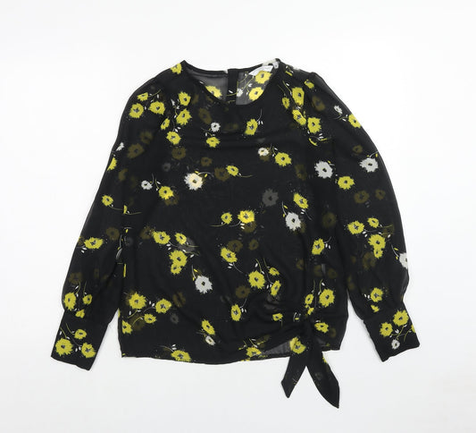 Womens UK Size 10 New Look Black Basic Blouse