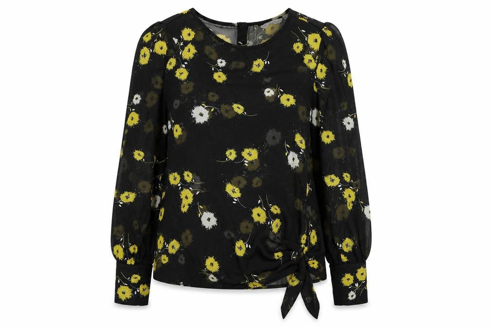 Womens UK Size 10 New Look Black Basic Blouse