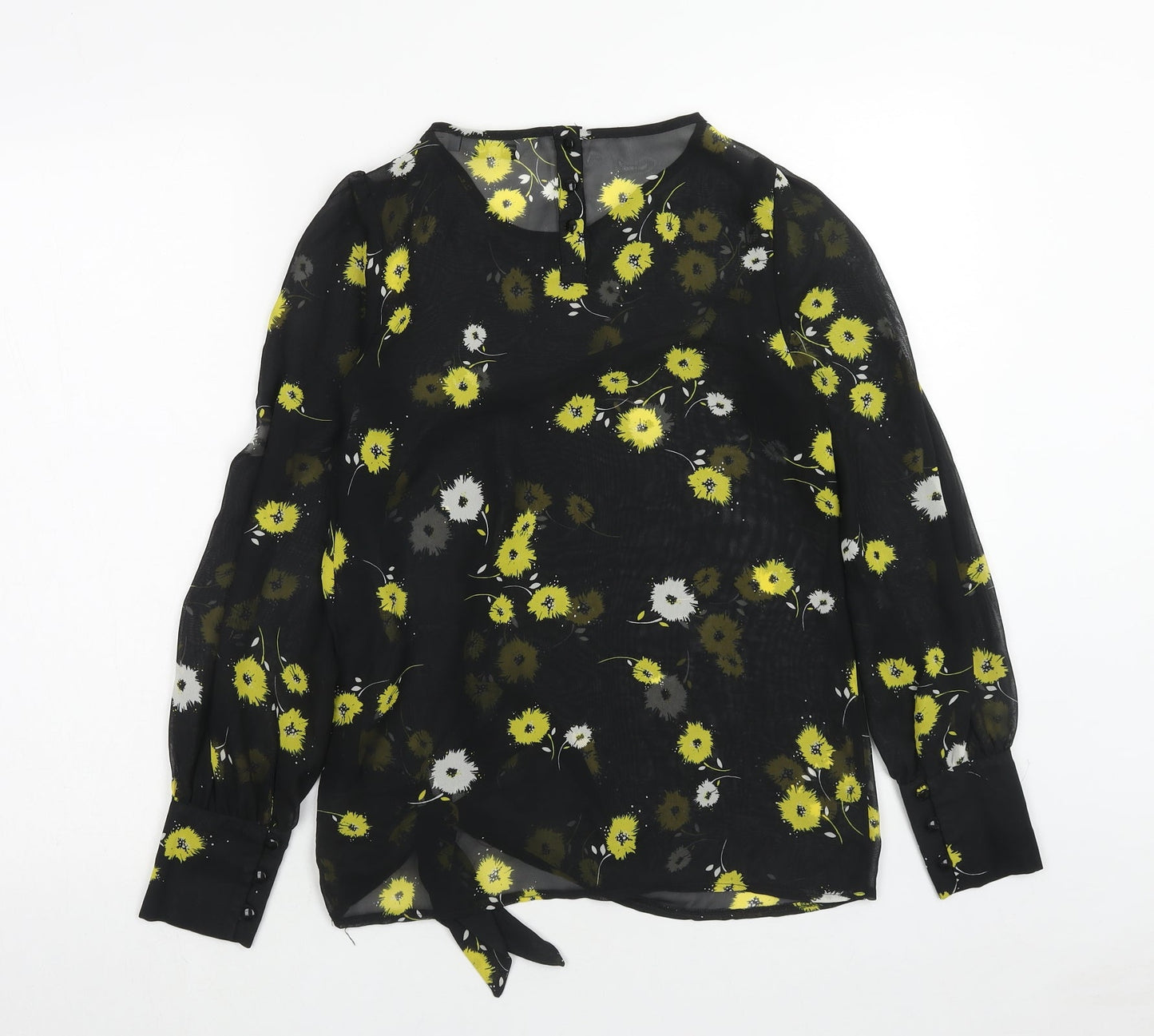 Womens UK Size 10 New Look Black Basic Blouse