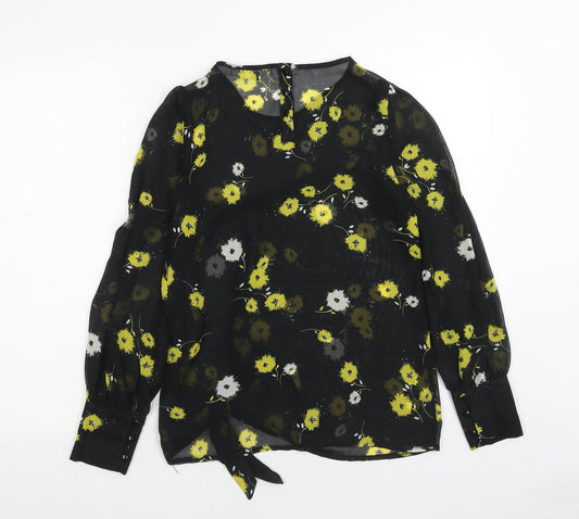Womens UK Size 10 New Look Black Basic Blouse