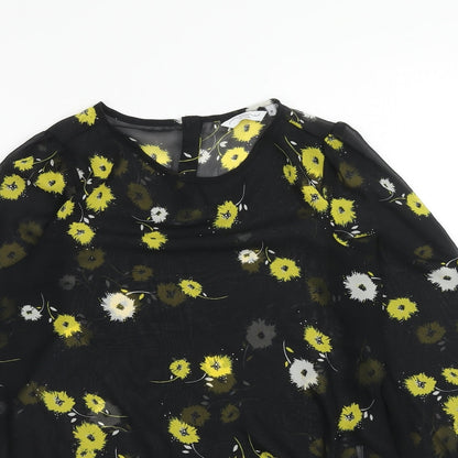 Womens UK Size 10 New Look Black Basic Blouse