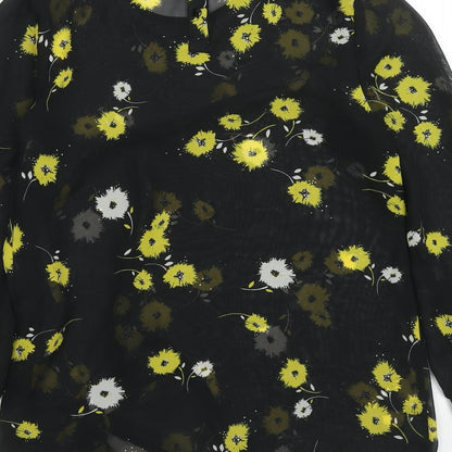 Womens UK Size 10 New Look Black Basic Blouse
