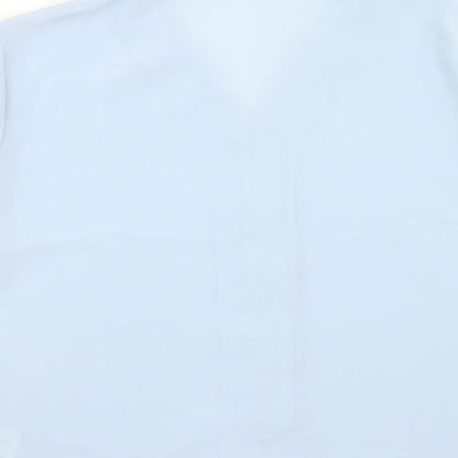 Womens UK Size 18 Anna Morelle Blue Basic Button-Up
