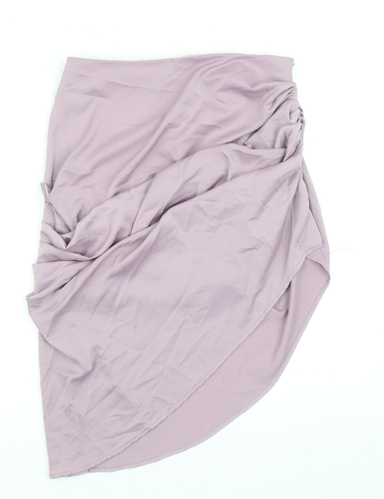 Boohoo Womens Purple Polyester Tulip Skirt Size 10 Zip