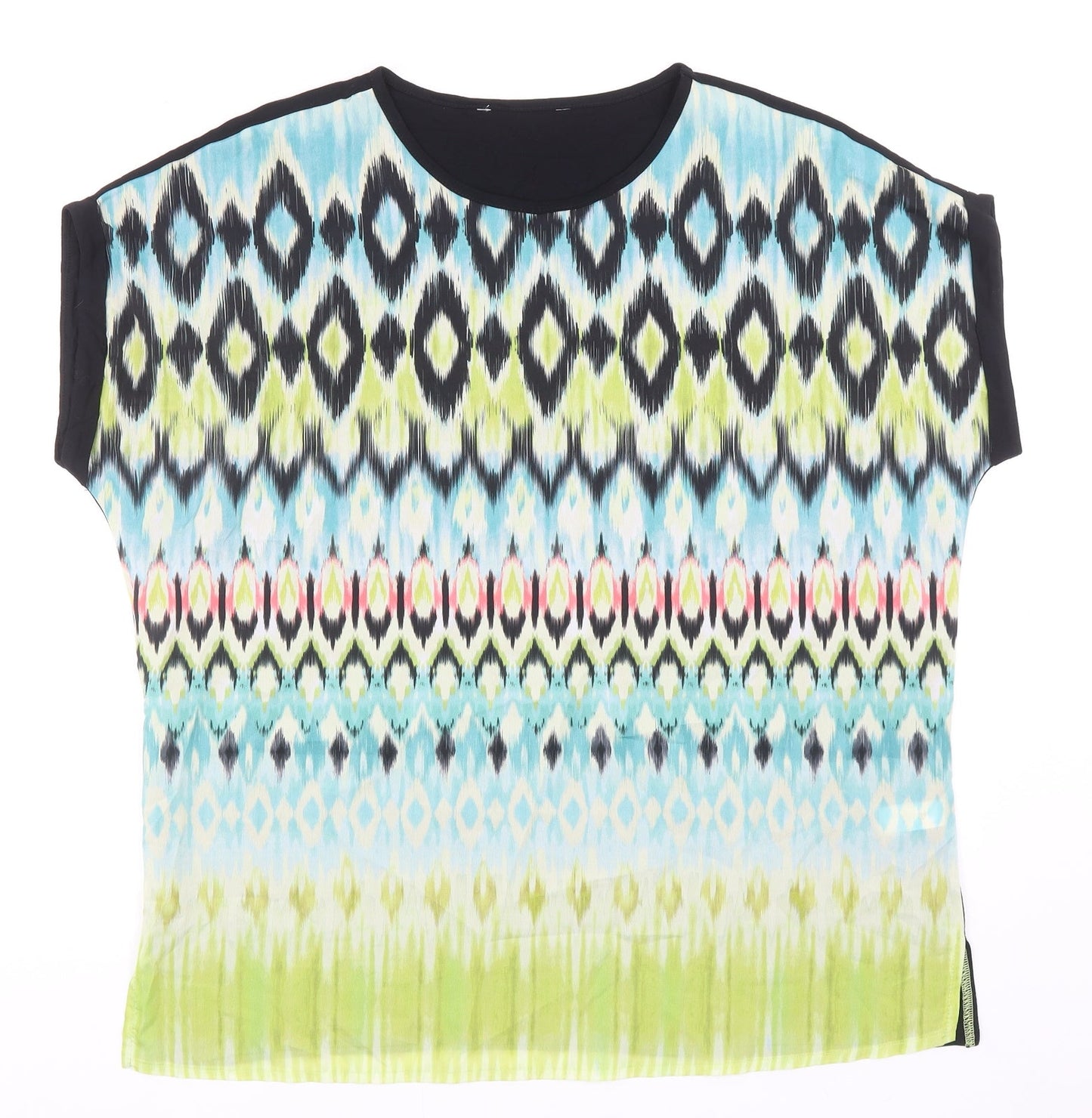 TU Womens Multicoloured Viscose Basic T-Shirt Size 18 Round Neck