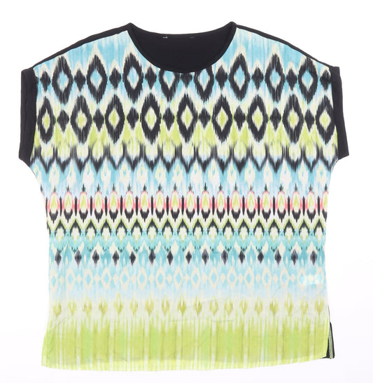 TU Womens Multicoloured Viscose Basic T-Shirt Size 18 Round Neck