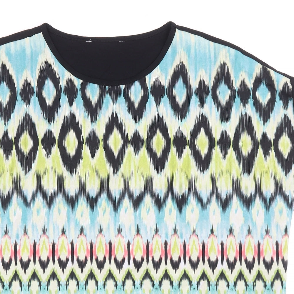 TU Womens Multicoloured Viscose Basic T-Shirt Size 18 Round Neck