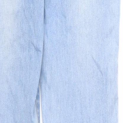 Boohoo Womens Blue Cotton Skinny Jeans Size 6 Regular Zip