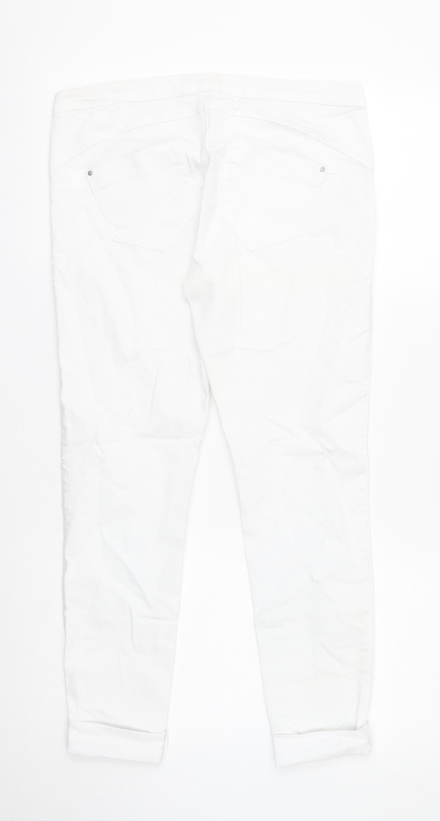 Denim & Co. Womens White Cotton Skinny Jeans Size 12 Regular