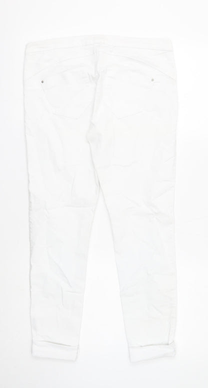 Denim & Co. Womens White Cotton Skinny Jeans Size 12 Regular