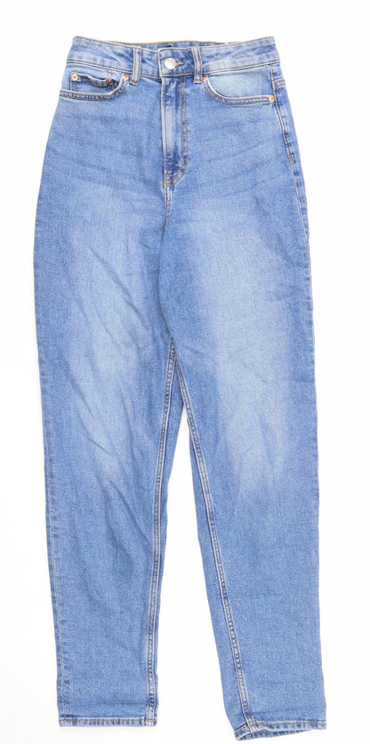 Womens UK Size 6 Divided Regular Fit Straight Blue Jeans