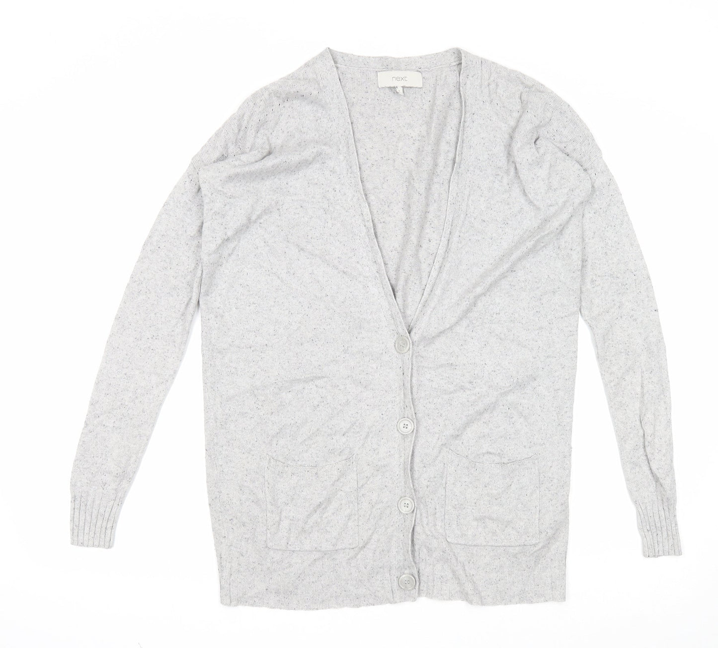 Womens UK Size 8 NEXT Grey Cardigan Jumper