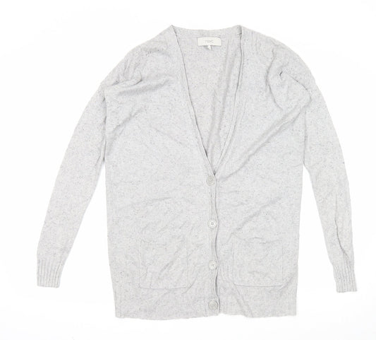 Womens UK Size 8 NEXT Grey Cardigan Jumper