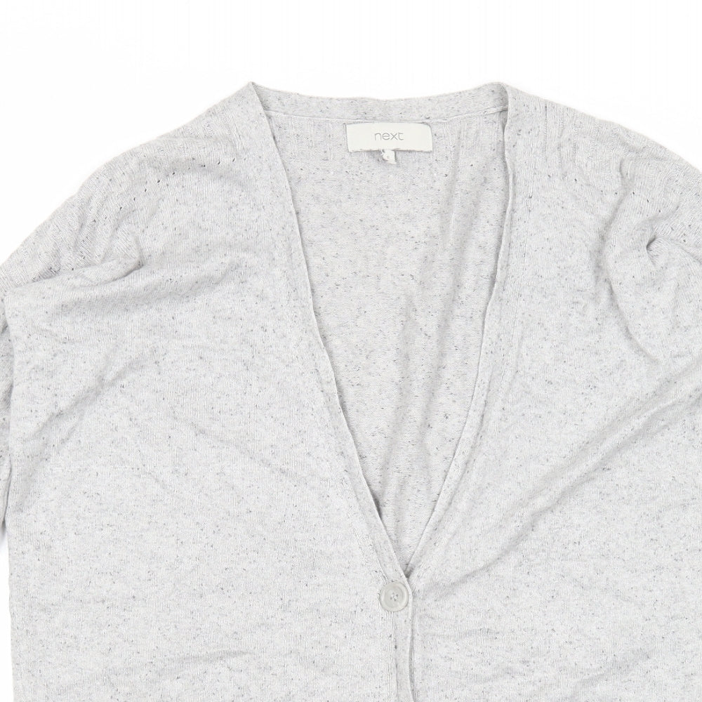 Womens UK Size 8 NEXT Grey Cardigan Jumper