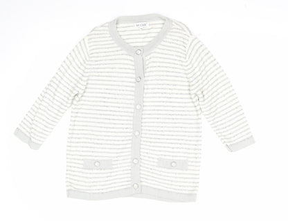 Womens UK Size M Fay Louise White Cardigan Jumper