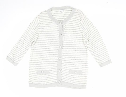 Womens UK Size M Fay Louise White Cardigan Jumper