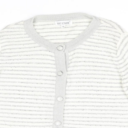 Womens UK Size M Fay Louise White Cardigan Jumper