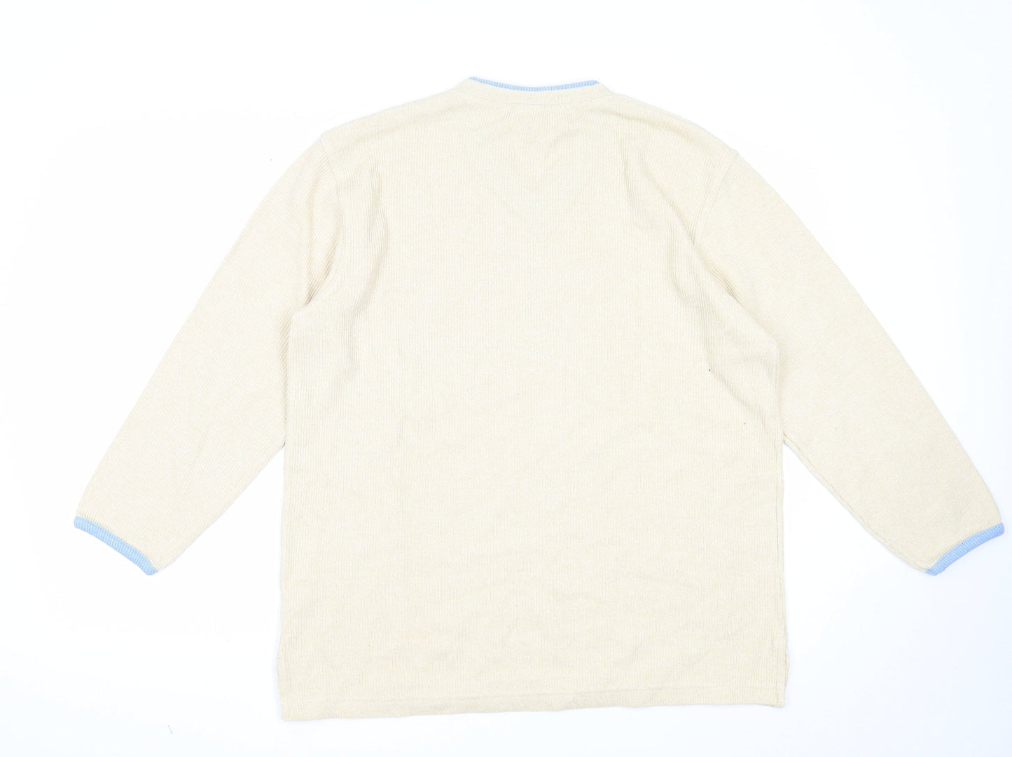 Womens UK Size L Yessica Beige Pullover Jumper