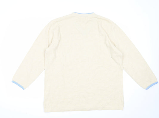 Womens UK Size L Yessica Beige Pullover Jumper
