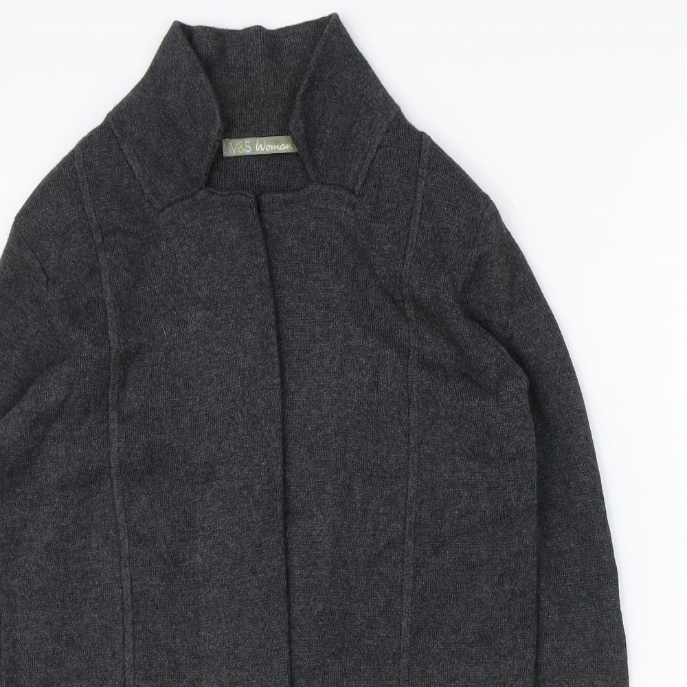 Womens UK Size 10 Marks and Spencer Grey Cardigan Jumper