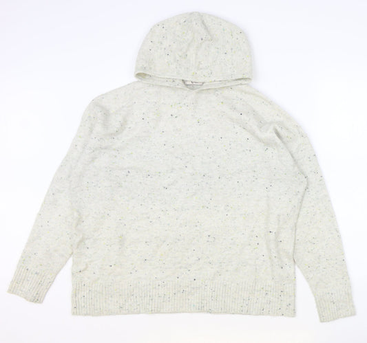 TU Womens Grey Round Neck Acrylic Pullover Jumper Size L