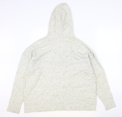 TU Womens Grey Round Neck Acrylic Pullover Jumper Size L